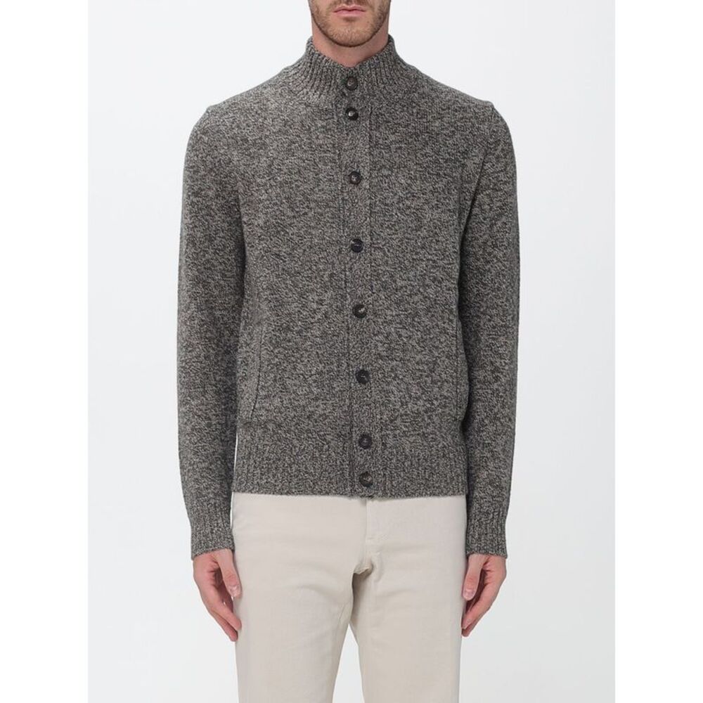 Zanone Men Virgin Wool Turtleneck Cardigan Zanone With Buttons
